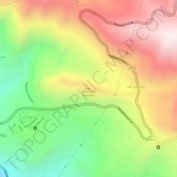 León Dormido topographic map, elevation, terrain