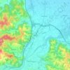 Laktaši topographic map, elevation, terrain