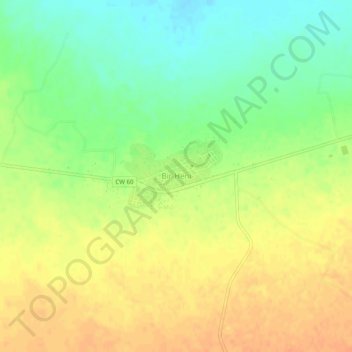 Bir Heni topographic map, elevation, terrain
