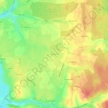 Bois Battu topographic map, elevation, terrain