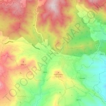 Pera Pedi topographic map, elevation, terrain