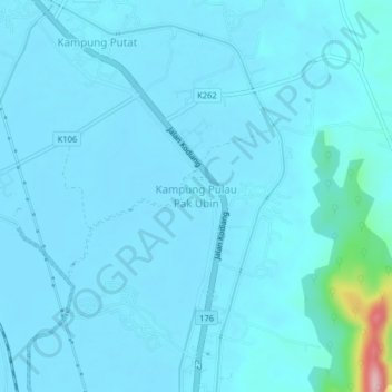 Kampung Pulau Pak Ubin topographic map, elevation, terrain