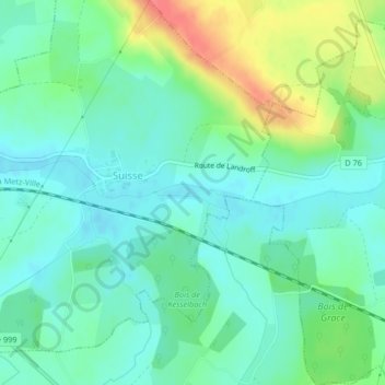 La Panne topographic map, elevation, terrain