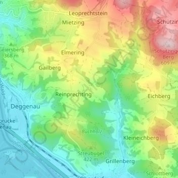 Scheidham topographic map, elevation, terrain