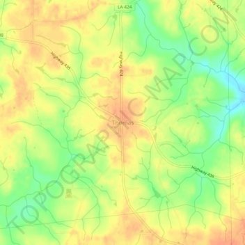 Thomas topographic map, elevation, terrain