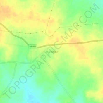 Mandrup topographic map, elevation, terrain