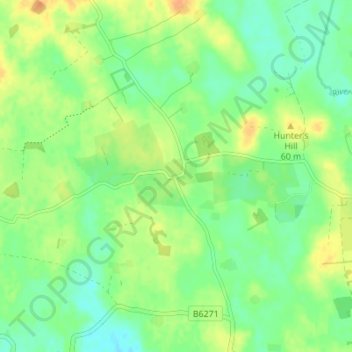 Streetlam topographic map, elevation, terrain