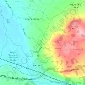 Hilldale topographic map, elevation, terrain