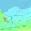 Gending topographic map, elevation, terrain