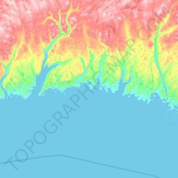 Shot Bag Island topographic map, elevation, terrain