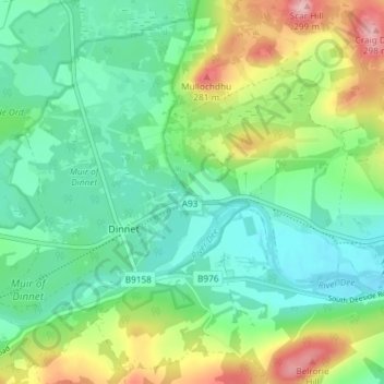 St. James's topographic map, elevation, terrain