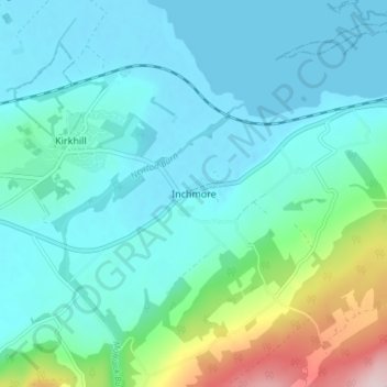 Inchmore topographic map, elevation, terrain