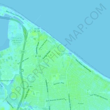 Pinewell topographic map, elevation, terrain