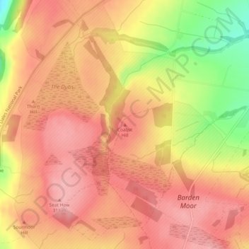 Coalpit Hill topographic map, elevation, terrain