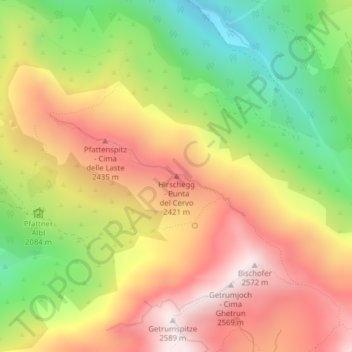 Hirschegg topographic map, elevation, terrain