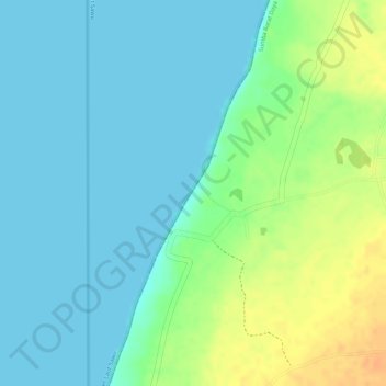 Pantai Ini (Beach) topographic map, elevation, terrain