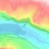 Glencar Waterfall topographic map, elevation, terrain