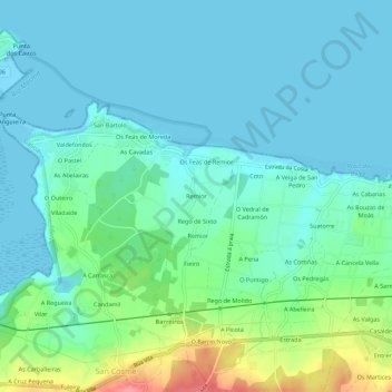 Remior topographic map, elevation, terrain