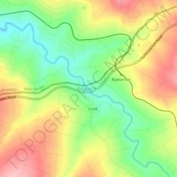 Kipkarren topographic map, elevation, terrain