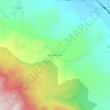 Way Kalam topographic map, elevation, terrain