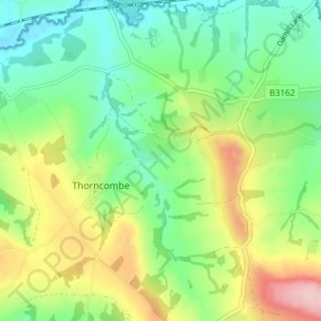 Synderford topographic map, elevation, terrain