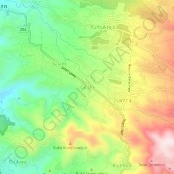 Gerdu topographic map, elevation, terrain