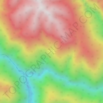 Palok topographic map, elevation, terrain