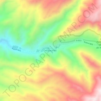 Huatacondo topographic map, elevation, terrain