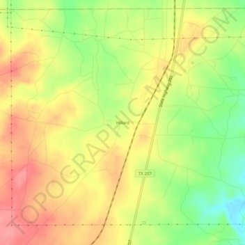 Hillard topographic map, elevation, terrain