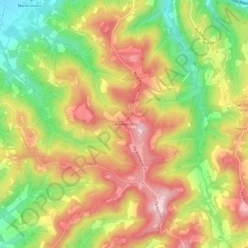 Botinaccio topographic map, elevation, terrain