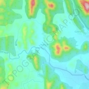 Kodiyat topographic map, elevation, terrain
