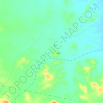 Zafaran topographic map, elevation, terrain