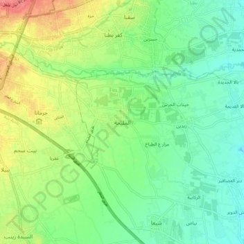 Al Mulayhah topographic map, elevation, terrain