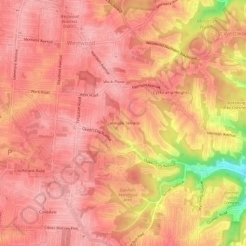 LaFeuille Terrace topographic map, elevation, terrain