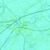 Bến Lức topographic map, elevation, terrain