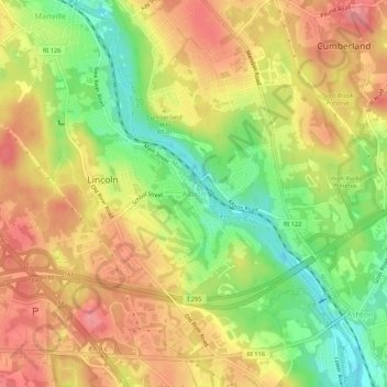 Albion topographic map, elevation, terrain