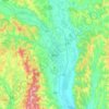 Bacău topographic map, elevation, terrain