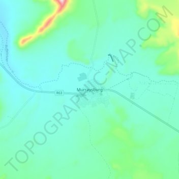 Murraysburg topographic map, elevation, terrain