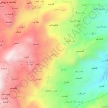 Ma`dan topographic map, elevation, terrain