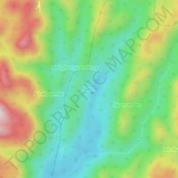 Ikem topographic map, elevation, terrain