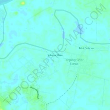 Sabanar Baru topographic map, elevation, terrain