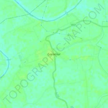 Garamur topographic map, elevation, terrain
