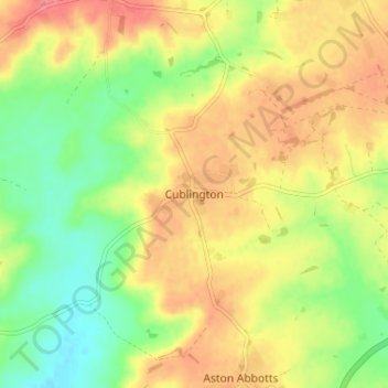 Cublington topographic map, elevation, terrain