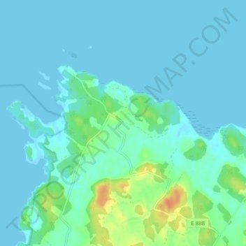 Järstad topographic map, elevation, terrain