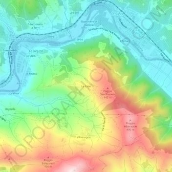 Le Case topographic map, elevation, terrain