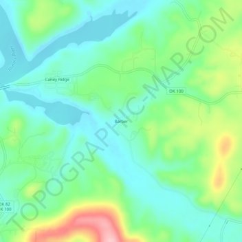 Barber topographic map, elevation, terrain