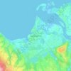 Северодвинск topographic map, elevation, terrain
