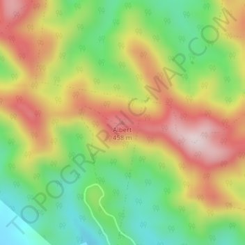 Albert topographic map, elevation, terrain