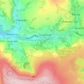 Nun Hills topographic map, elevation, terrain