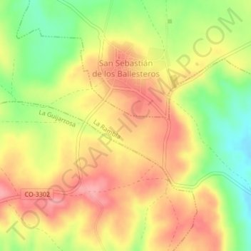 El Monte topographic map, elevation, terrain